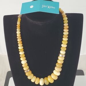 Jay King sterling yellow opal necklace